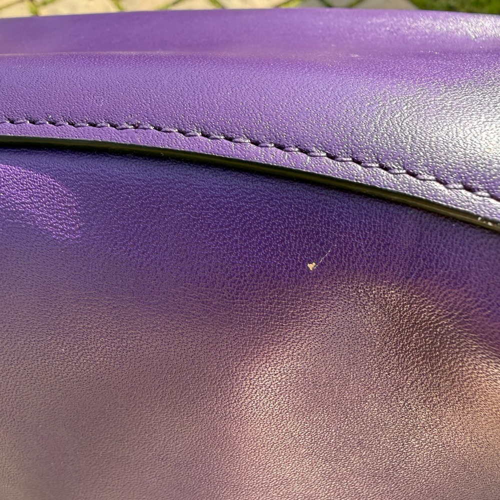 Coach Mini Crosby Carryall Handbag in Stunning Violet Purple Leather - Picture 10 of 10